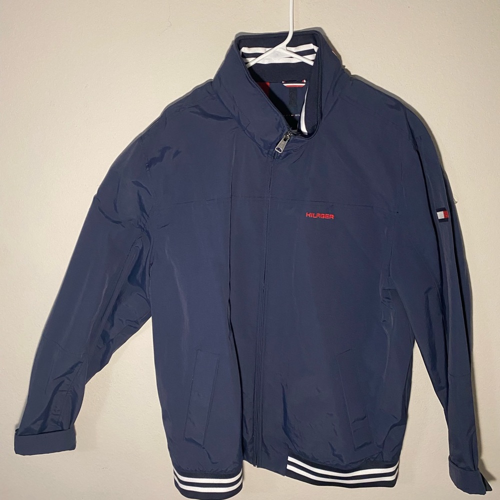Tommy Hilfiger Varsity Style Jacket w/ Hoodie.